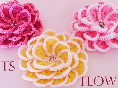 Como tejer  fácil y rápido flores en una sola tira- Make creates  beautiful flowers cute gifts