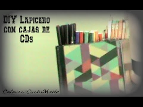 DIY Lapicero con cajas de CD´s. Colours CustoMade