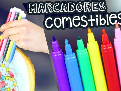 ¡MARCADORES COMESTIBLES! Dibuja en tu comida. postres fáciles ✄ Craftingeek