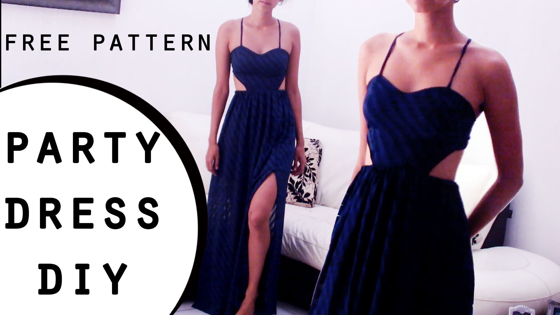 Party evening dress DIY || Vestido de noche FREE PATTERN