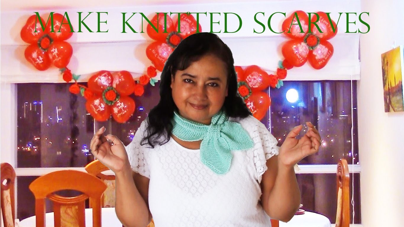 Como tejer fácil y rápido una bufanda de cuello corto - Make accessories beautiful knitted scarves