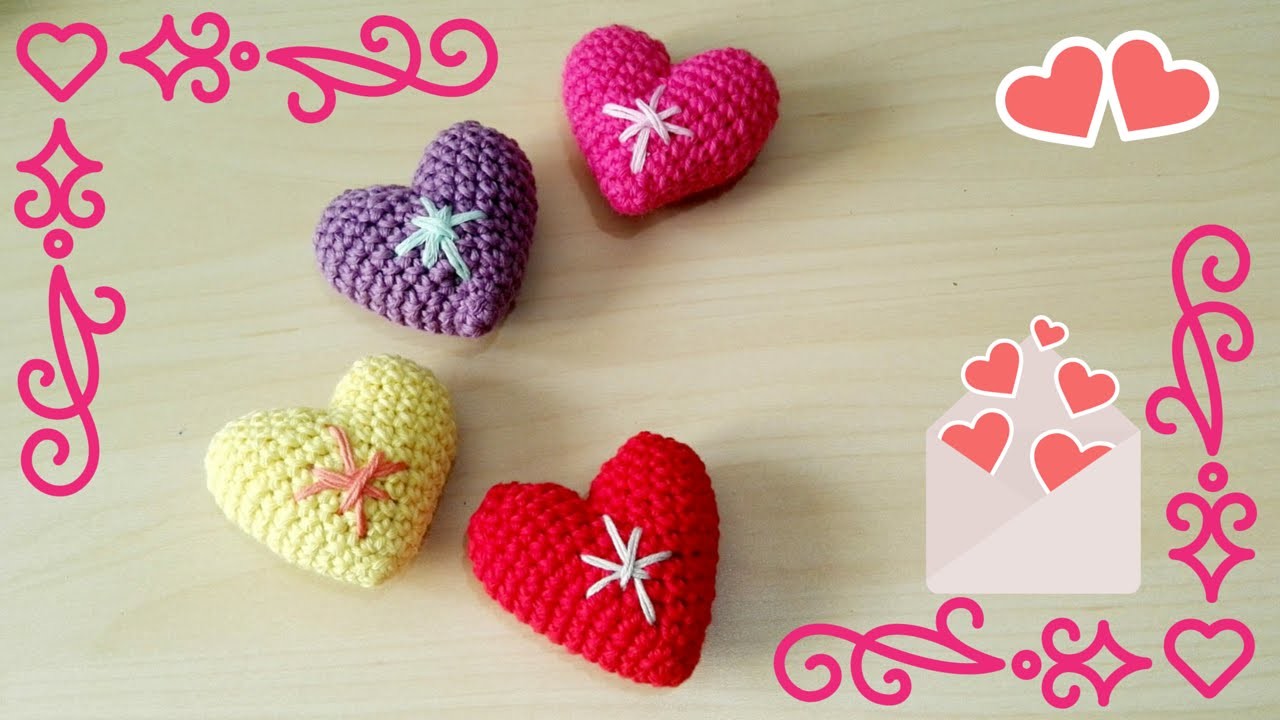 Corazones amigurumi para San Valentín - Amigurumi Heart