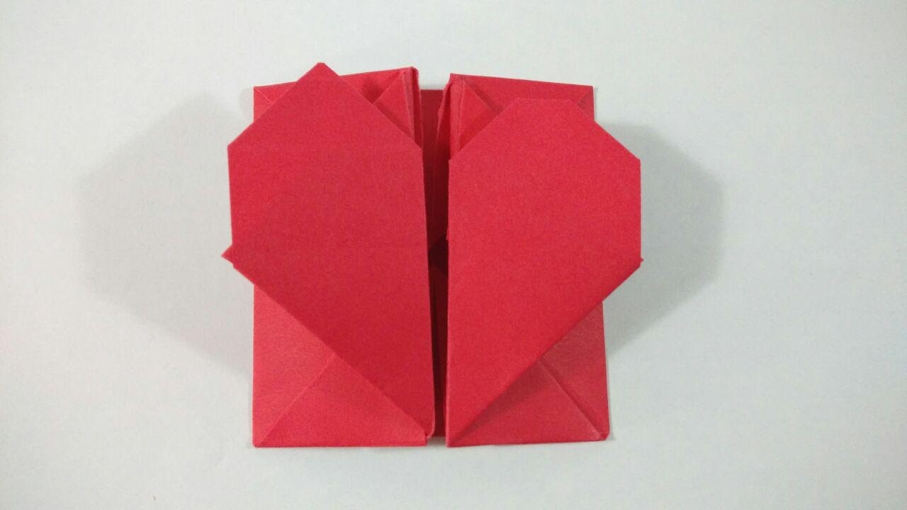 Como hacer una carta caja corazón de papel facil