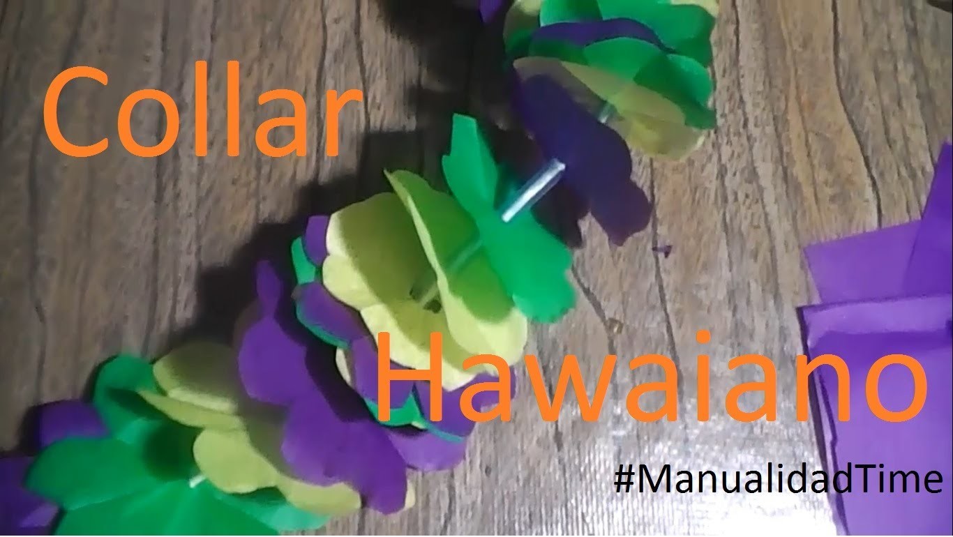 Manualidad | Collar hawaiano de papel