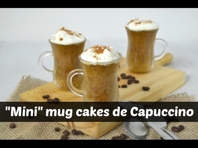 Mini mug cakes de capuccino