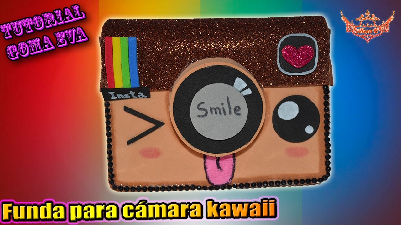 ♥ Tutorial: Funda para cámaras de Instagram Kawaii de Goma Eva (Foamy) ♥