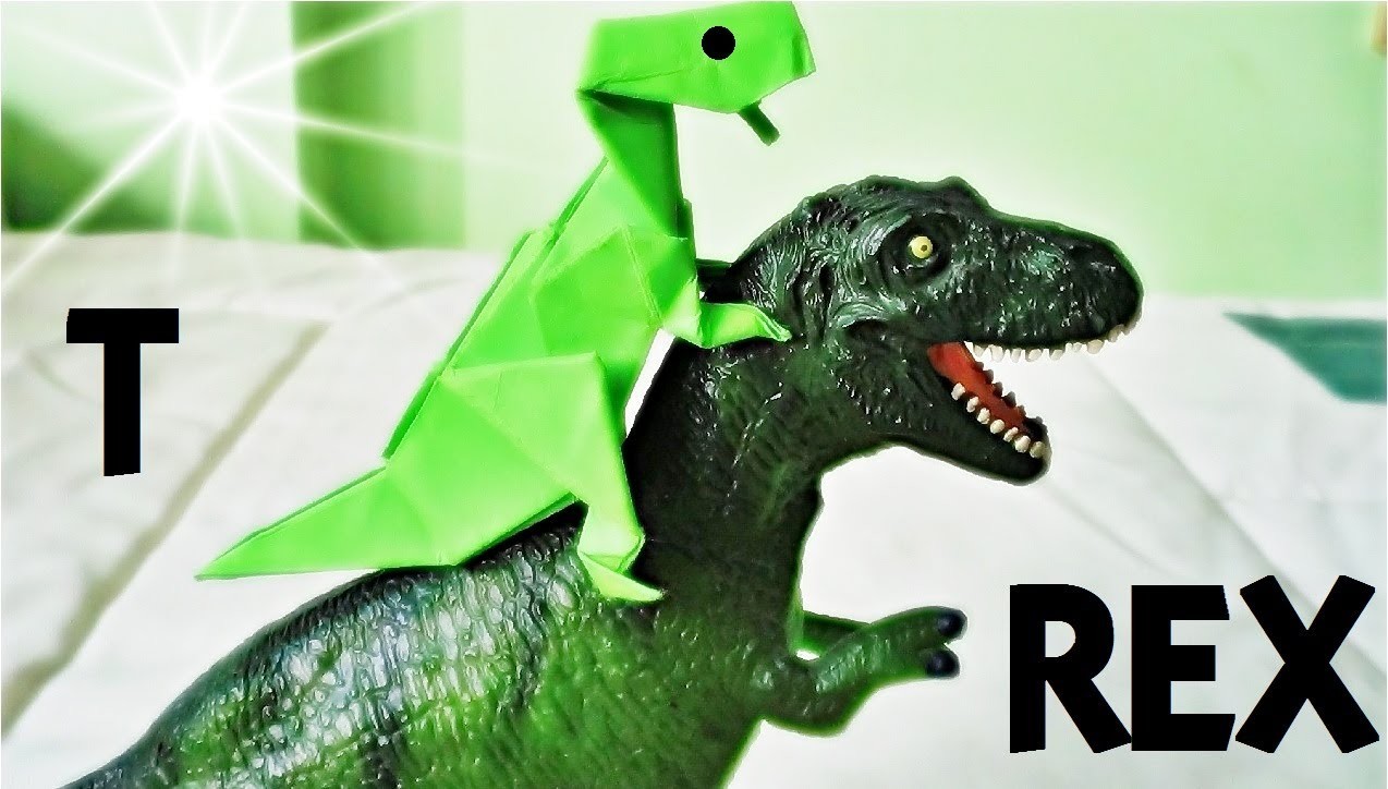 Tyrannosaurus (T - Rex) - Origami - Español