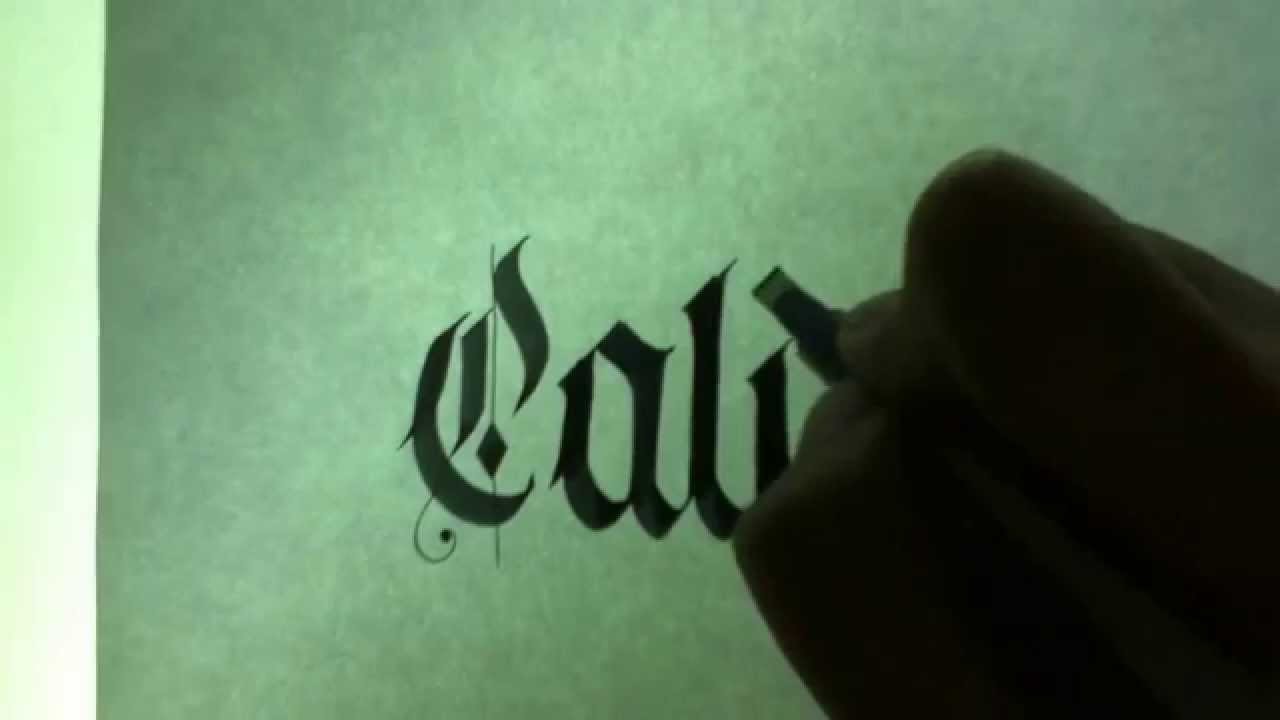 Caligrafia el caligrafo - gotica