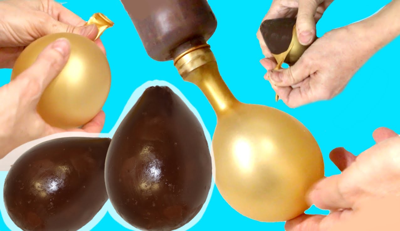 Cómo hacer un huevo de Pascua de chocolate con un globo