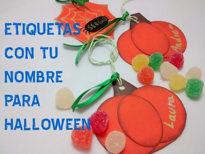 Etiquetas con tu nombre para halloween. Labels with your name for halloween.