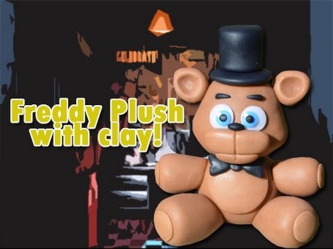 Freddy Plush Version Five Nights at Freddy's Tutorial Porcelana fria. Cold porcelain