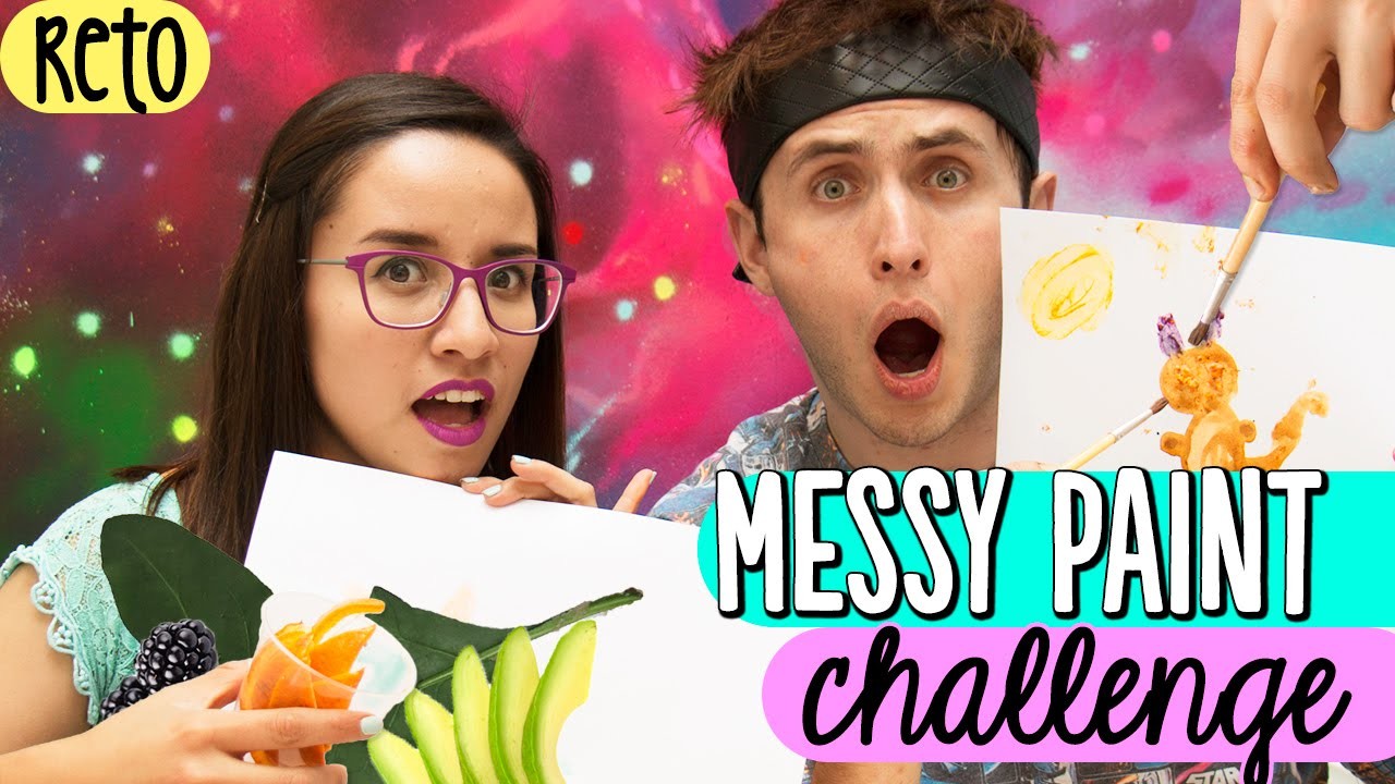 ¡RETO PINTANDO SIN PINTURA! Messy Paint Challenge ✎ Alex Brown vs Craftingeek