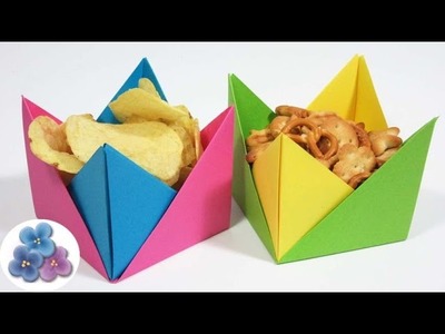 Origami Fácil: Manualidades Utiles Platos Desechables de Papel.Cuencos de papel Pintura Facil