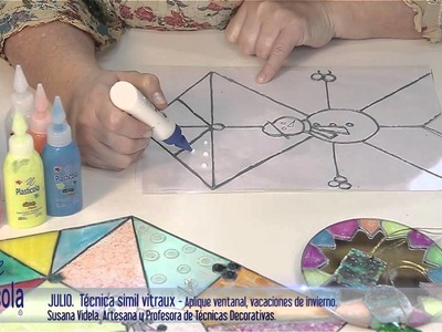 Artesanías - Simil Vitraux o falso vitraux, aprende a hacerlo empleando variedad de Plasticola