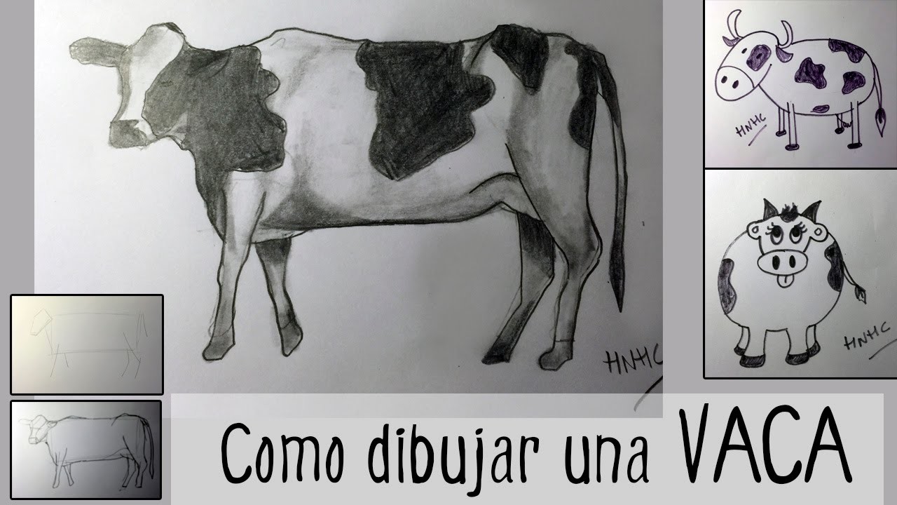Cómo dibujar una vaca: tres modelos diferentes