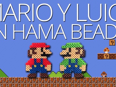 Cómo hacer con Hama Beads a Mario y a Luigi en versión retro (Super Mario Bros.)