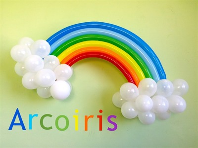 Como hacer un arcoiris con globos  para decoraciones My little pony
