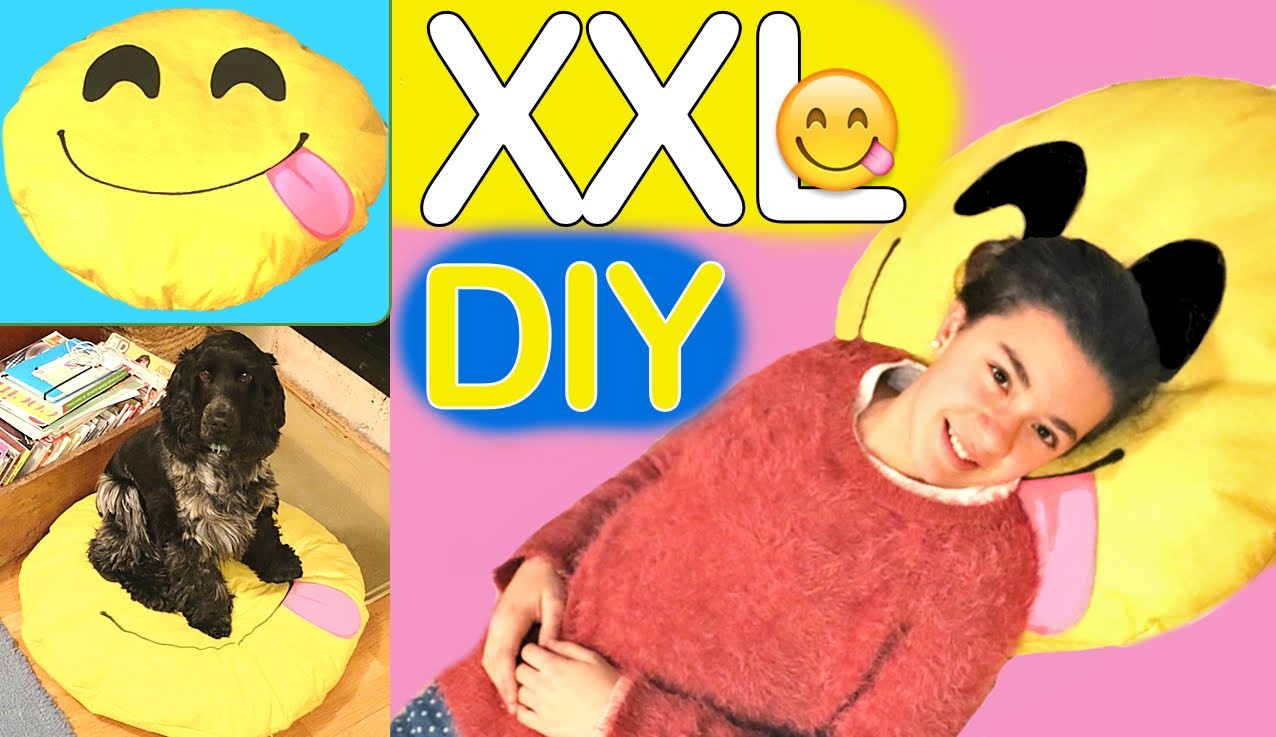 Cómo hacer un cojín gigante de emoji XXL o cuna para mascotas #emojicrafts