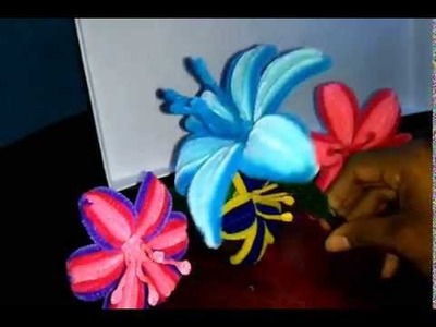 Como hacer una flor con limpiapipas