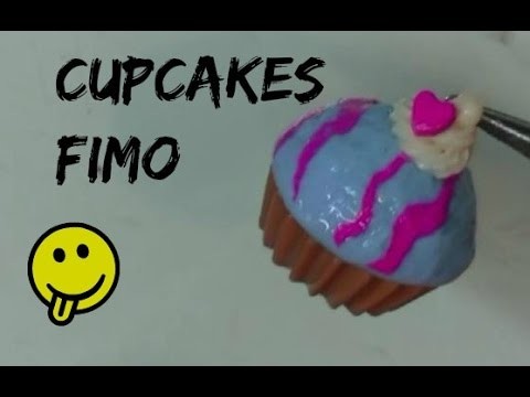 Cupcakes Pink and Blue. Tuto Fimo