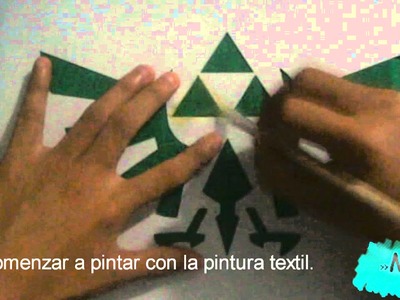 DIY➧ Pintar Playeras - Pintura textil y Acrilica 〈La trifuerza〉