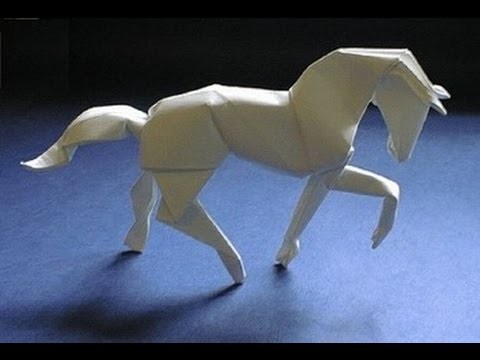 Origami instrucciones de plegado : caballo