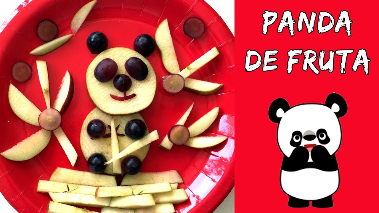 OSO PANDA de fruta * Meriendas faciles para niños