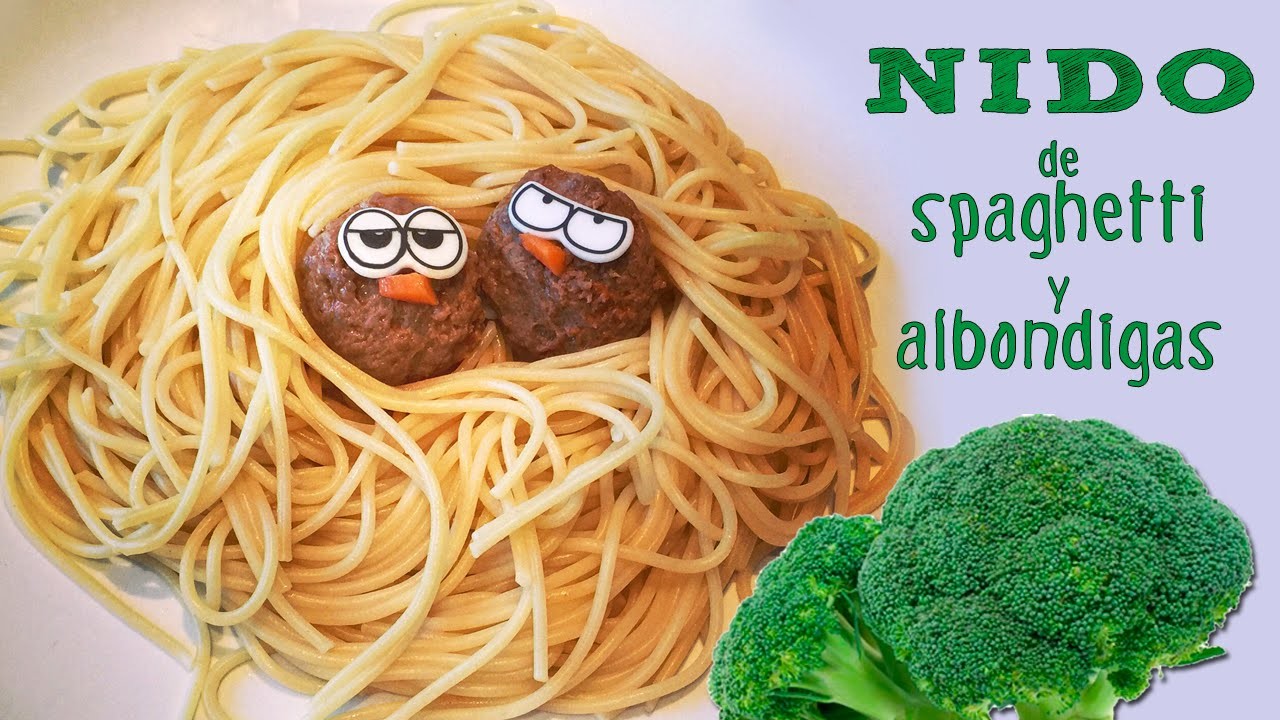 Recetas fáciles para niños: Nido de espaguetis y albóndigas