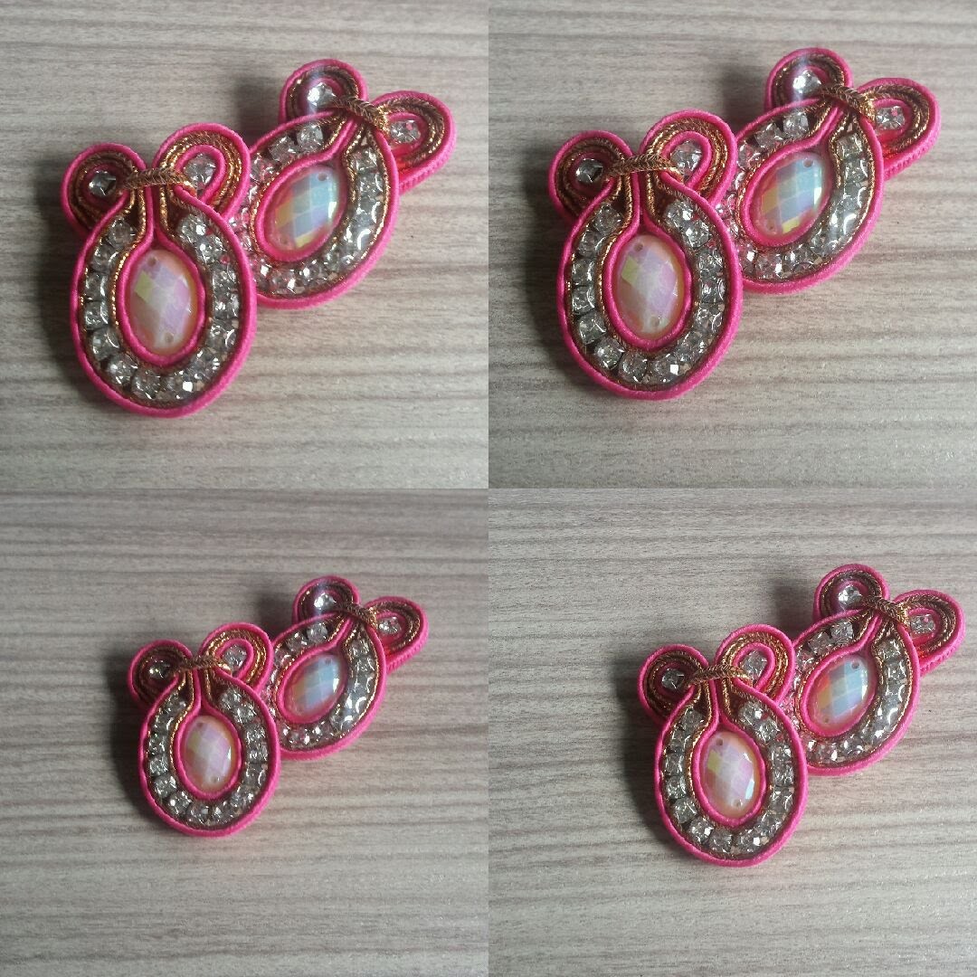 Aretes con la técnica soutache fácil.  Soutache earrings