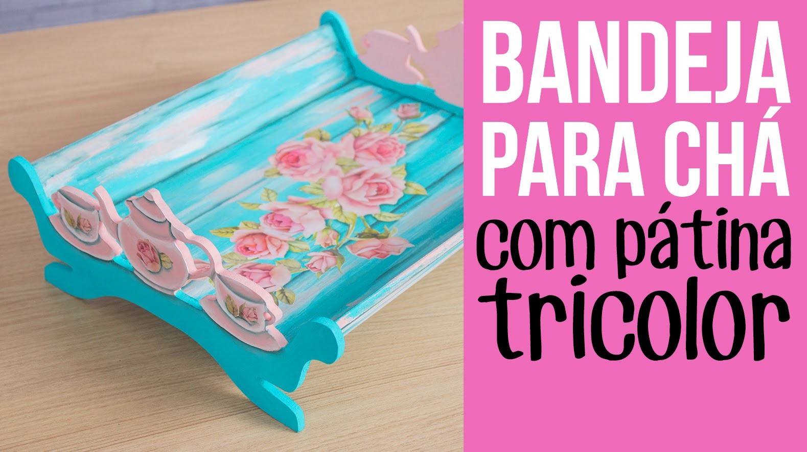 Bandeja com pátina tricolor. Three colored patina on tray {with subtitles.sottotitolo}