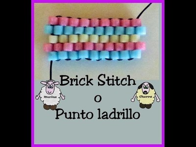 Brick Stitch o Punto Ladrillo con delicas Miyuki