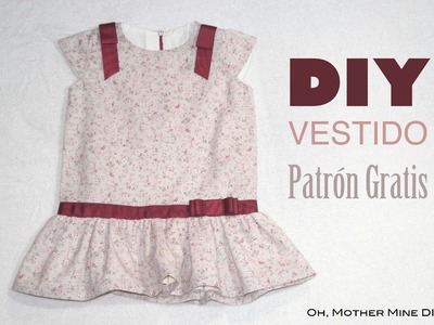DIY Costura: Vestido de niña con cintura baja (patrón gratis)