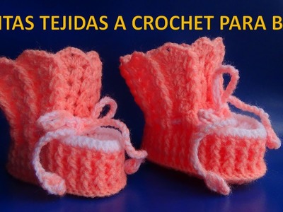 Botitas o zapatitos tejidos a crochet para bebe paso a paso