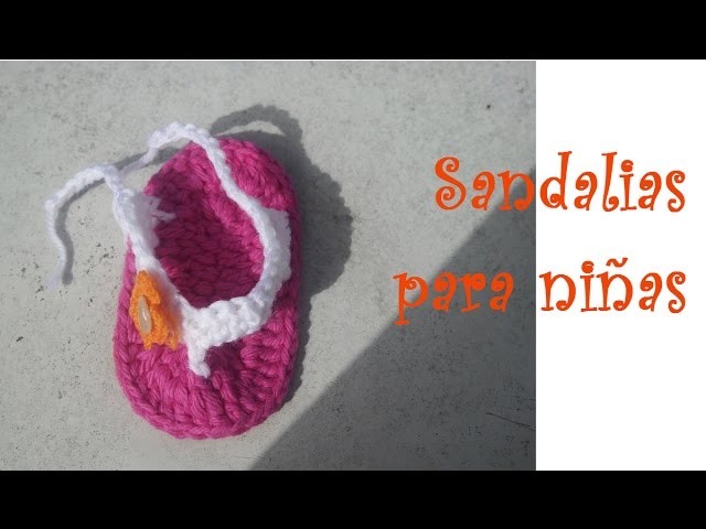 Como Hacer Sandalias para Niñas Tejidas a Ganchillo (Crochet)