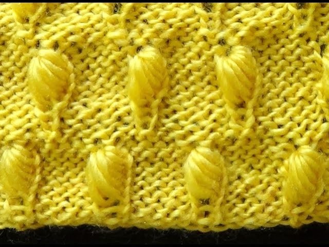 Cómo Tejer Punto Colmena Bordado-How to Knit Honeycomb Stitch  2 Agujas (352)