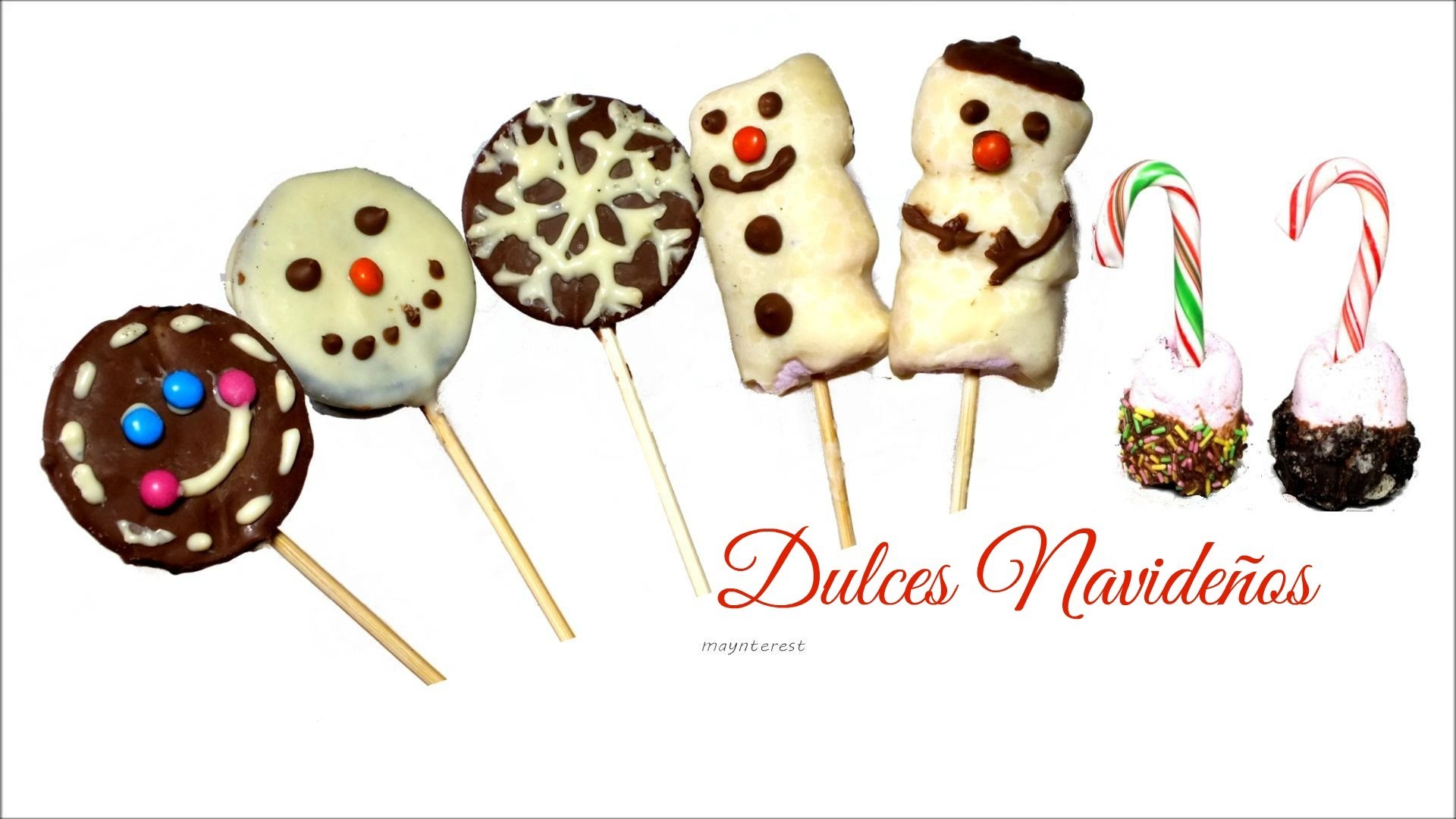 DULCES para NAVIDAD: Cake pops navideños de Oreo y nubes (malvaviscos)