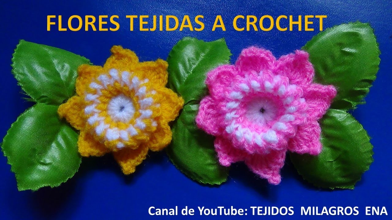 Flor tejida a crochet # 5 paso a paso en español