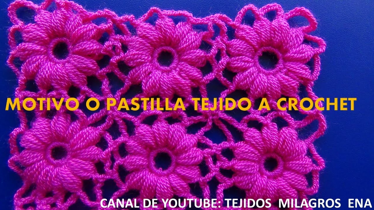 Motivo tejido a crochet # 1, especial para blusas y ponchos a crochet