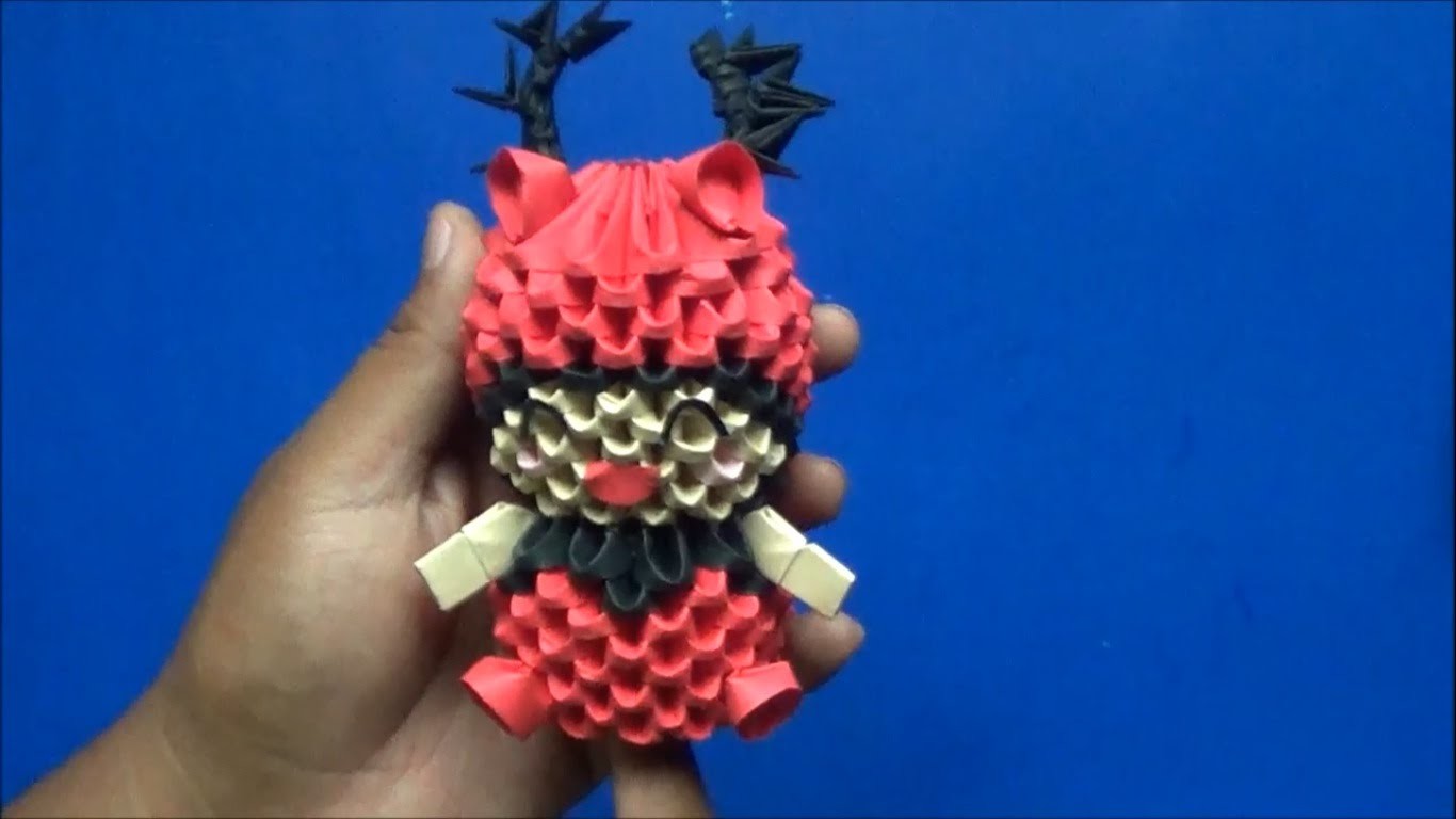 Origami 3D Niño reno