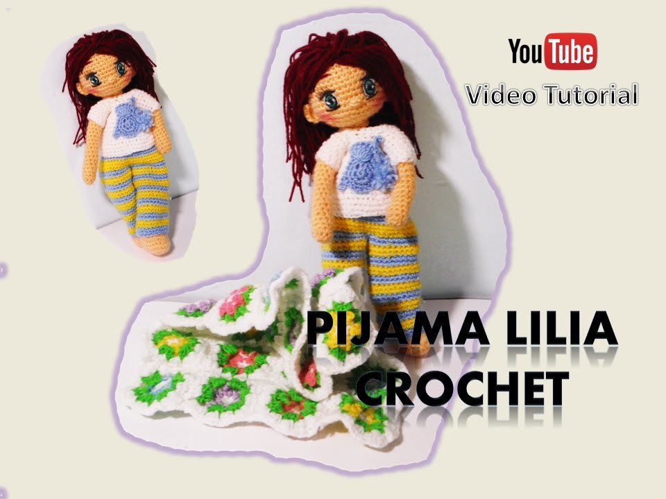 Pijama para nuestras muñecas a crochet Lilia (zurdos)