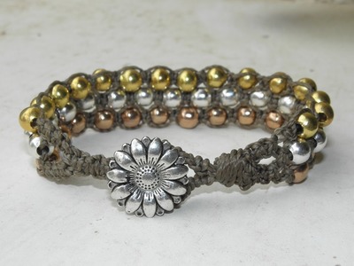 Pulsera de macramé nudos básico