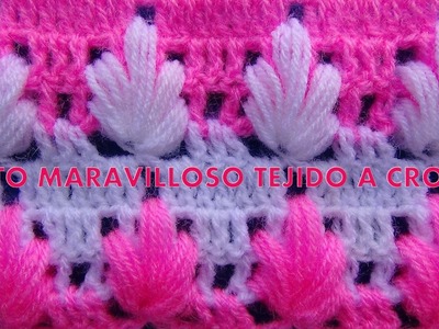 Punto maravilloso tejido a crochet # 4 para tejer mantitas para bebe