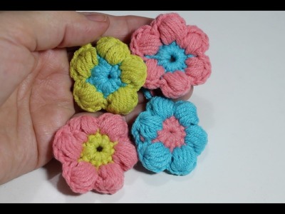 Aprende a tejer tu primera flor punto puff I Crochet point flower I cucaditasdesaluta