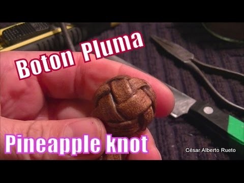 Botón de 4 "Pluma"(Pineapple knot) "El Rincón del Soguero"