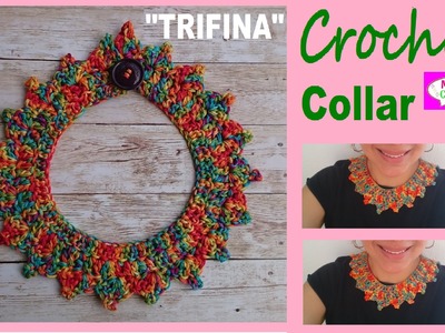 Collar Vintage a Crochet ♥ Ganchillo "Trifina" Tutorial por Maricita Colours
