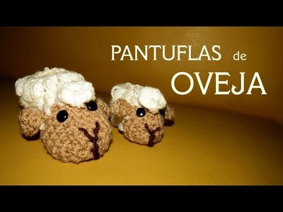 Cómo hacer pantufla de oveja a crochet, dos tamaños