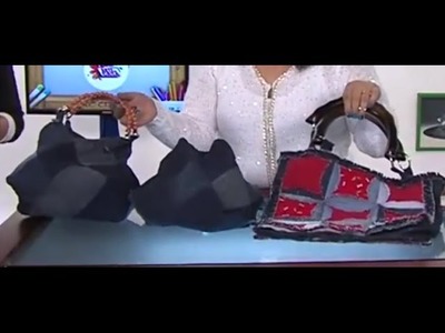 Como hacer una Cartera con Jeans Reciclados -Bolso a Cuadros- Hogar Tv  por Juan Gonzalo Angel