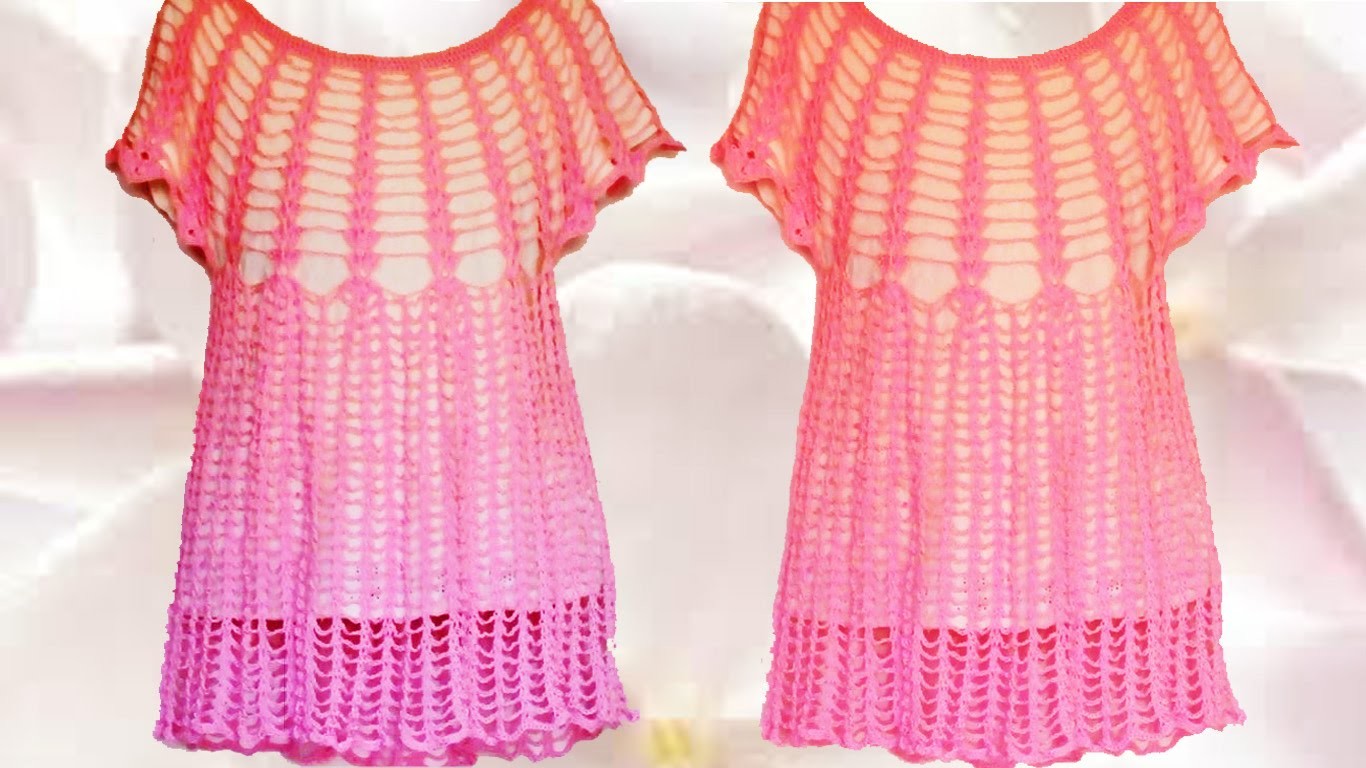 Haz crea teje fácil rápido blusa sin coser en una pieza -  Make quick and easy Knit blouse one piece