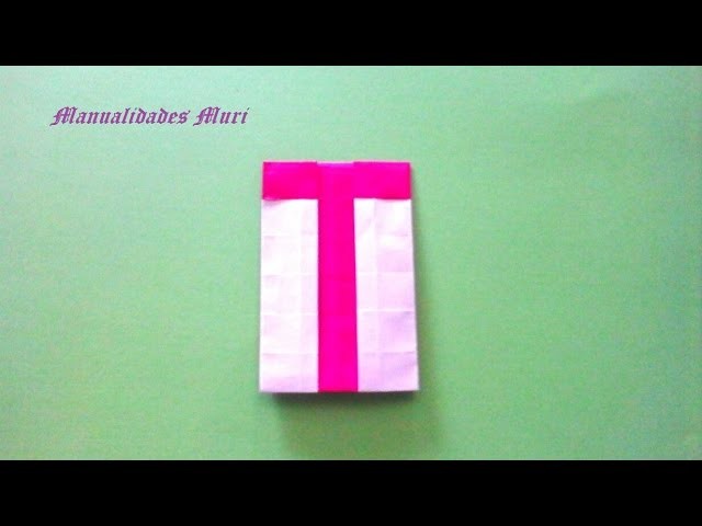 Origami. Alphabet. Letter T. Lettre T. Letra T