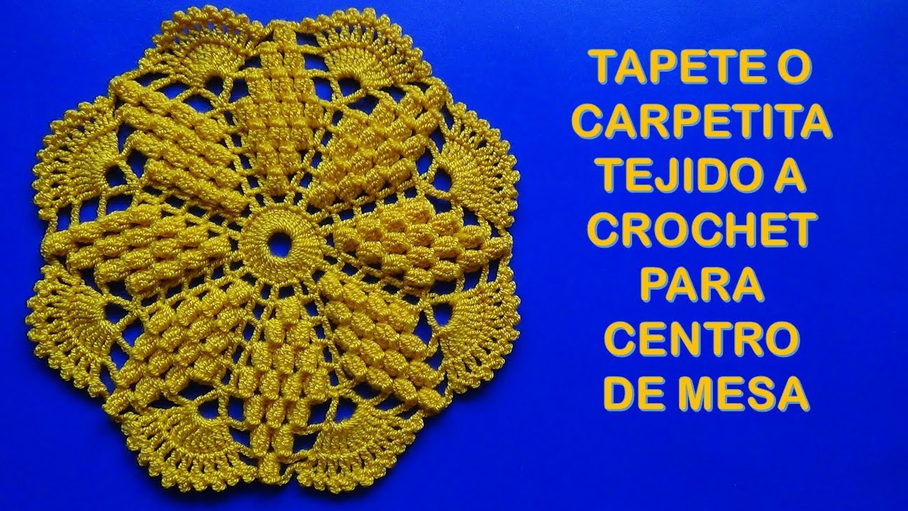 Tapete o carpetita tejido a crochet para centro de mesa